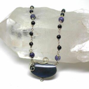 Girocollo Diadema con Ossidiana arcobaleno