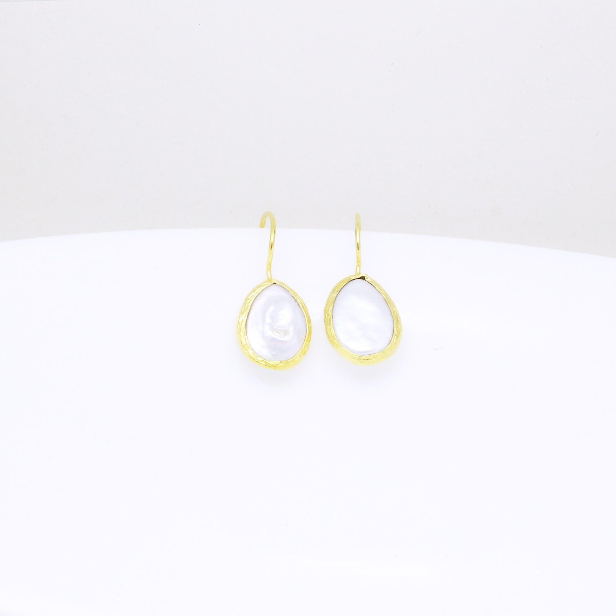 Orecchini con Perla placcato oro - immagine 3