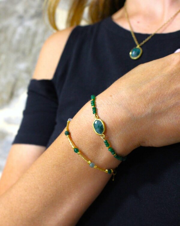 Set bracciali radice di Smeraldo