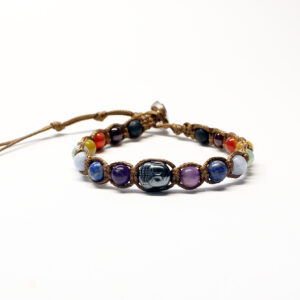 Bracciale Buddhabrà 7 chakra con chiusura in argento