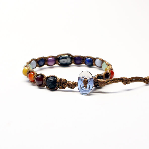 Bracciale Buddhabrà 7 chakra in argento - immagine 2