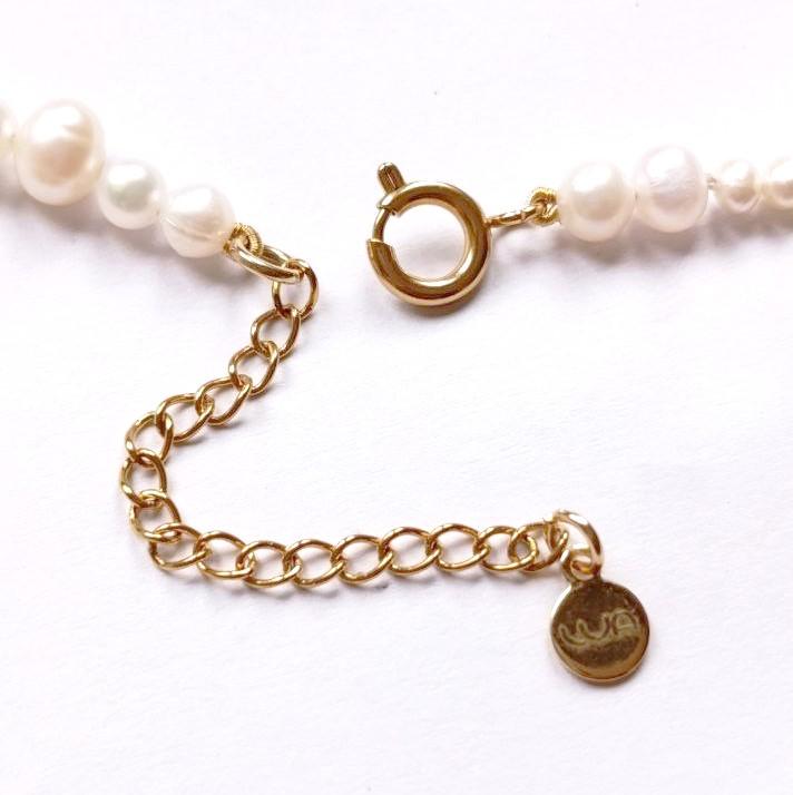 chiusura girocollo perle naturali