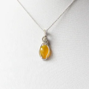Gioiello Sartoriale: Ciondolo Girasole con Onice gialla in argento 925